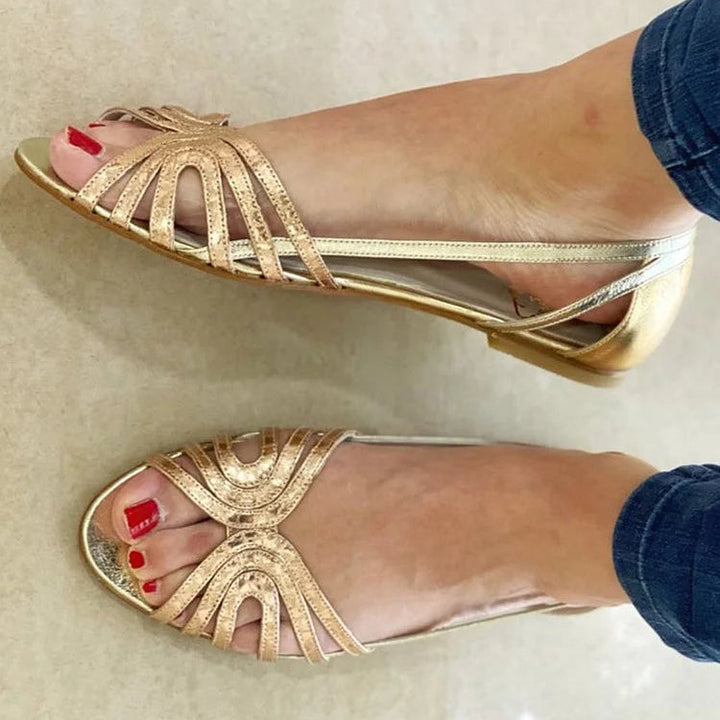 Nuala - Gouden Zomer Sandalen