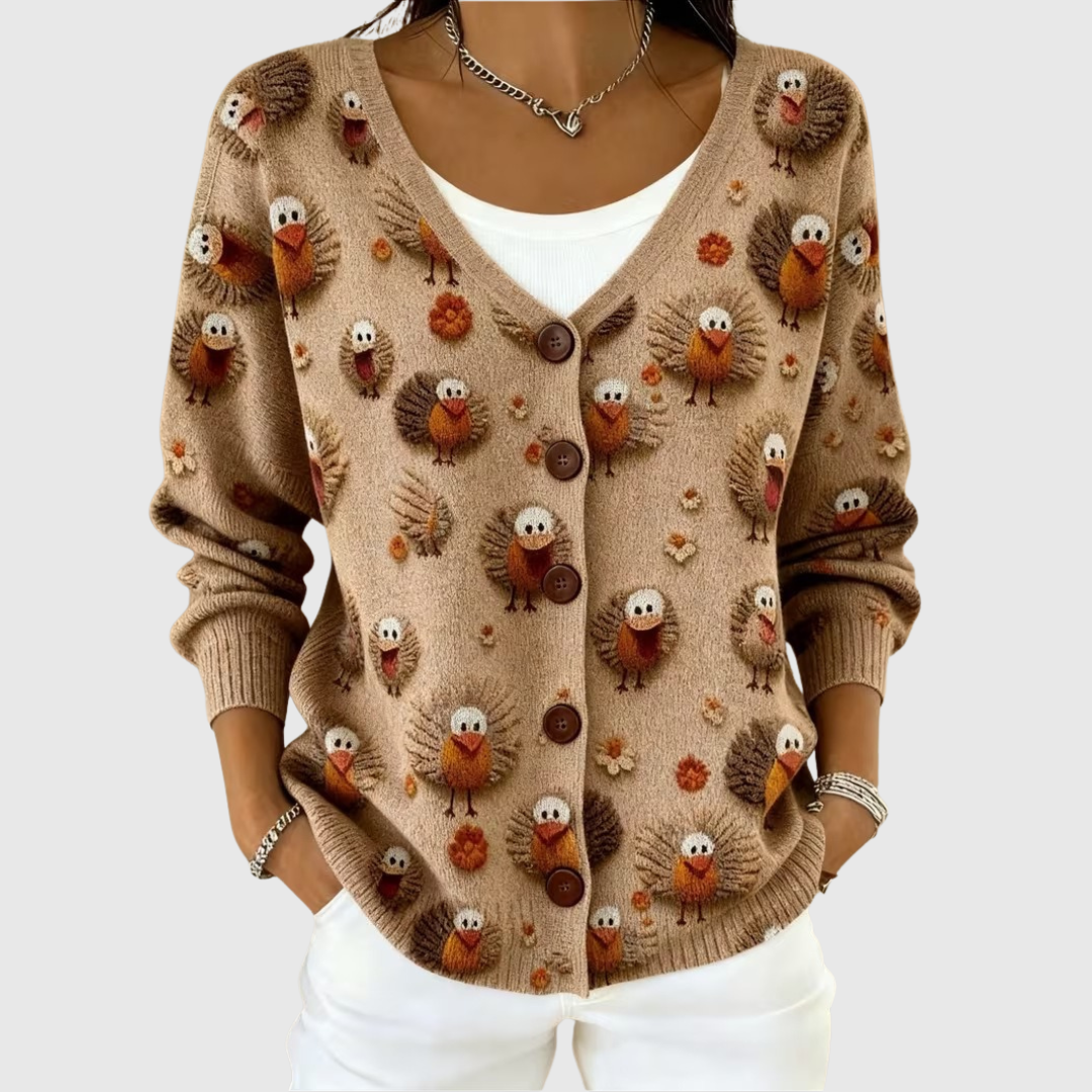 Valerie | Comfortabele Geknoopte Brei Cardigan