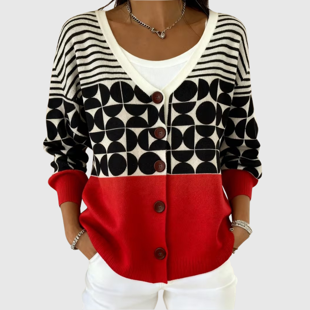 Carmel | Comfortabele Knopen Brei Cardigan
