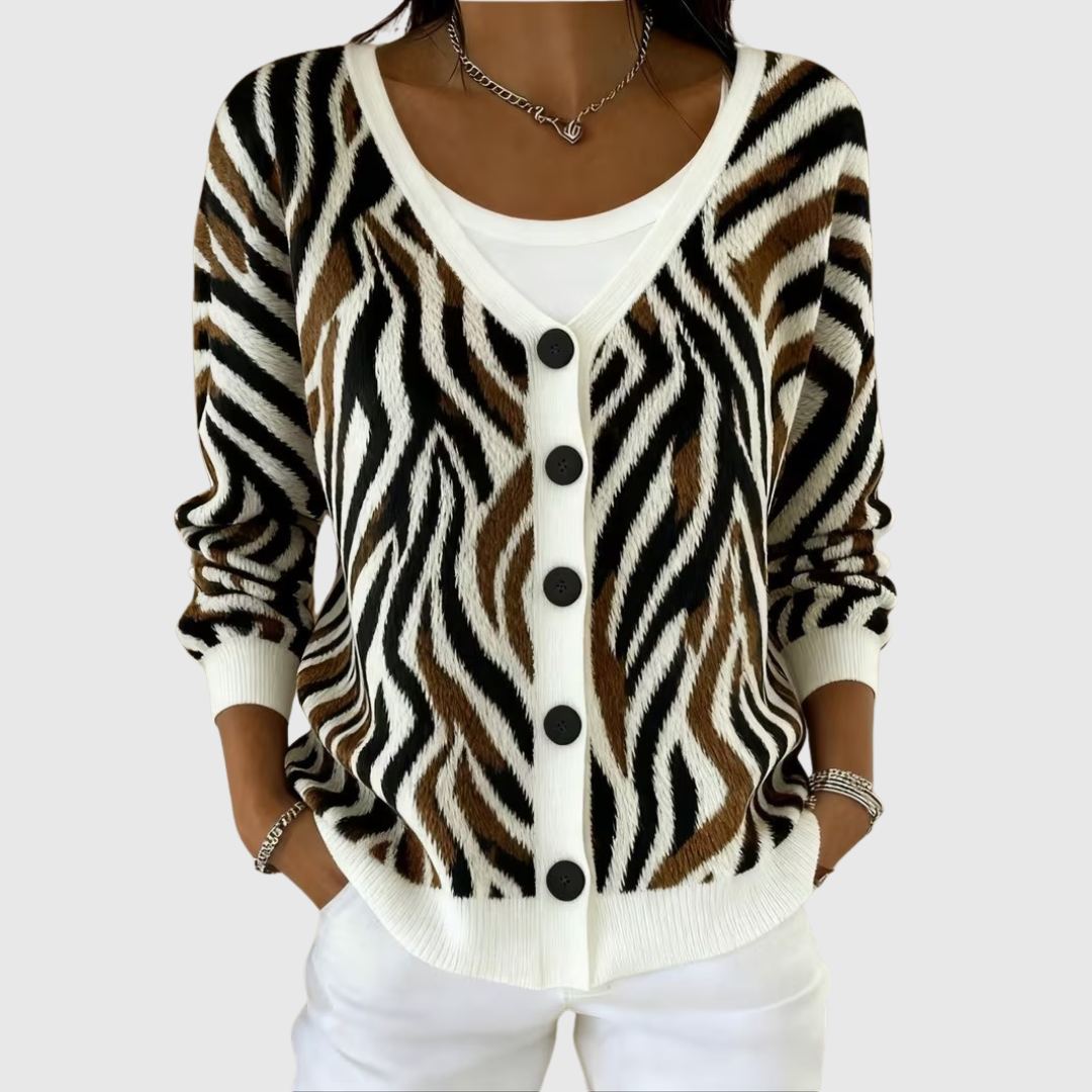 Marie | Comfortabele Gebuttonde Brei Cardigan
