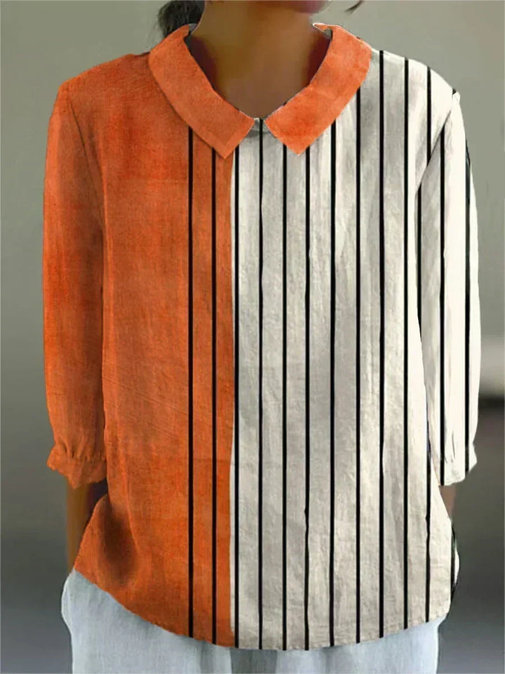 Chloe - Blouse met Gedurfde Contraststrepen