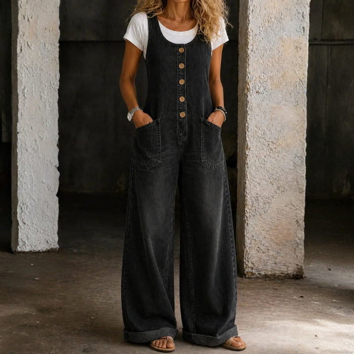 Mackenzie - Vintage Gewassen Katoenen Denim Overalls