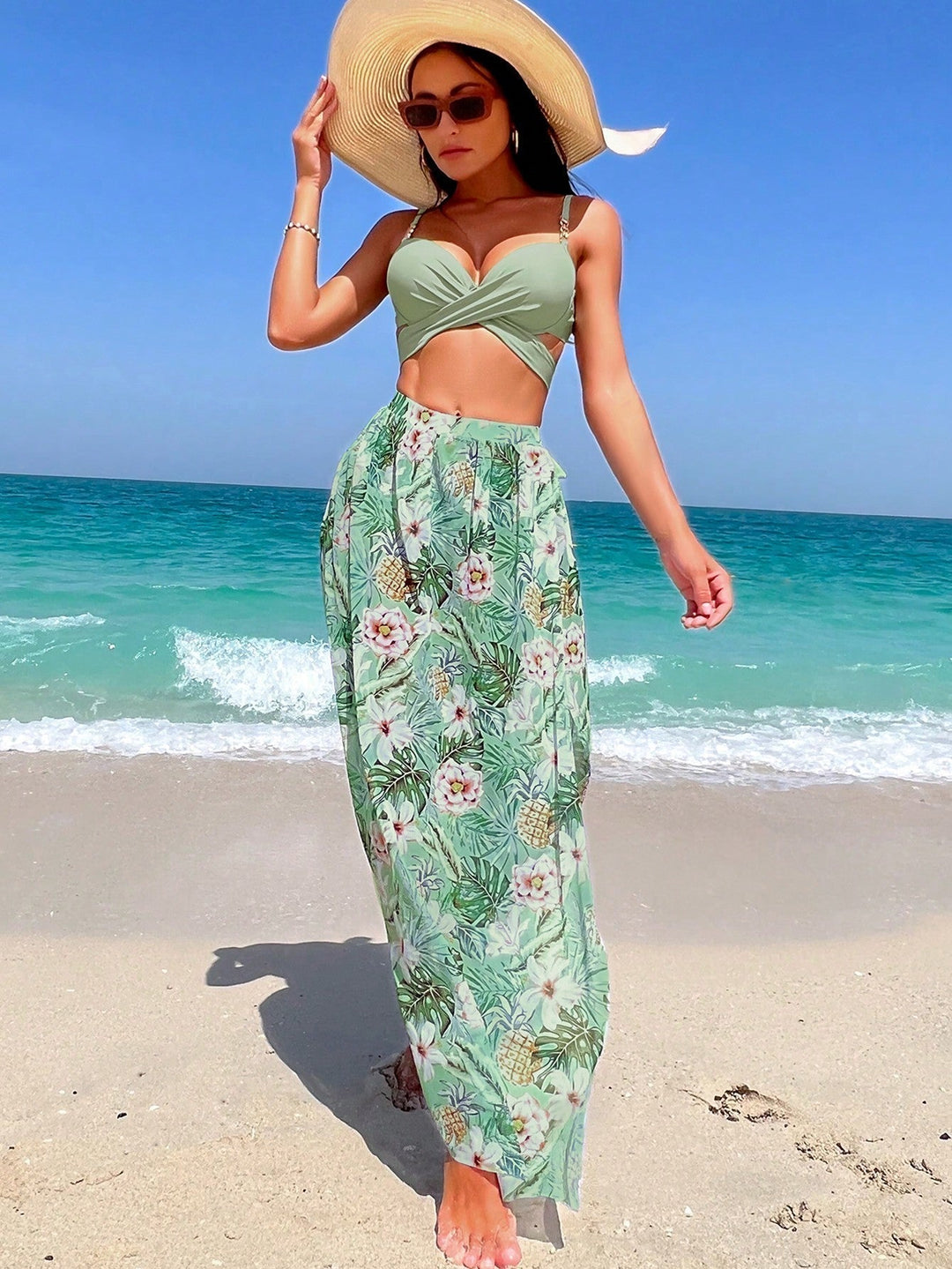 Faith - Hoge Ondersteuning Hoge Taille Set met Bijpassende Cover-Up