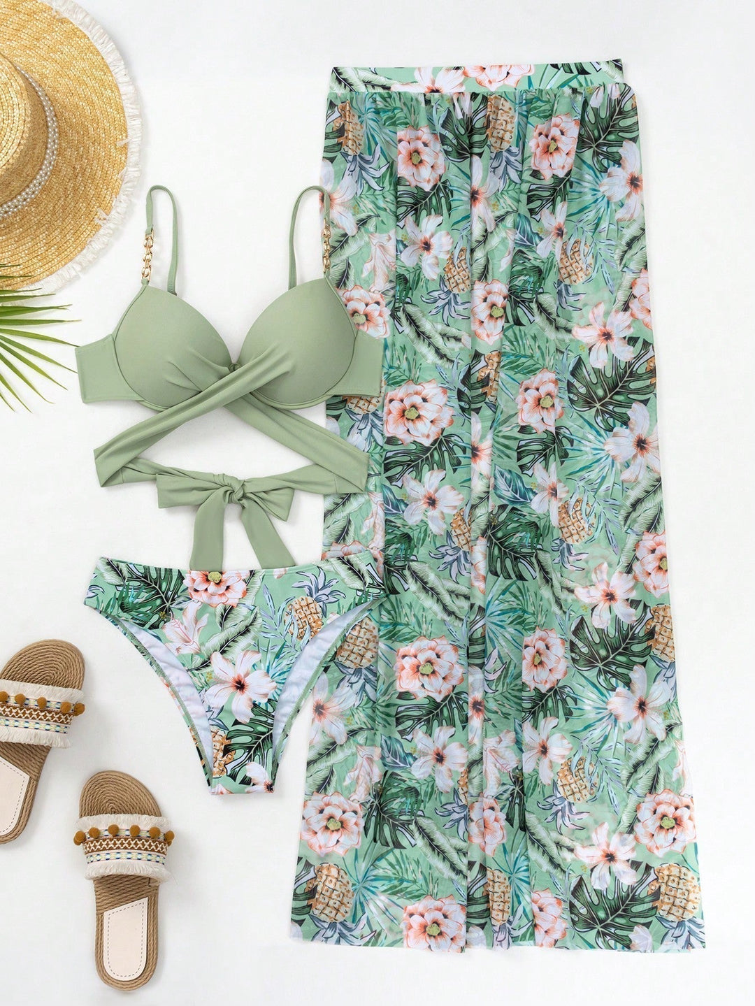 Faith - Hoge Ondersteuning Hoge Taille Set met Bijpassende Cover-Up