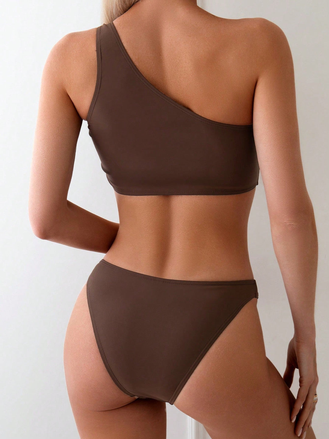 Zomer - Eén Schouder Bikini Met Ringdetail