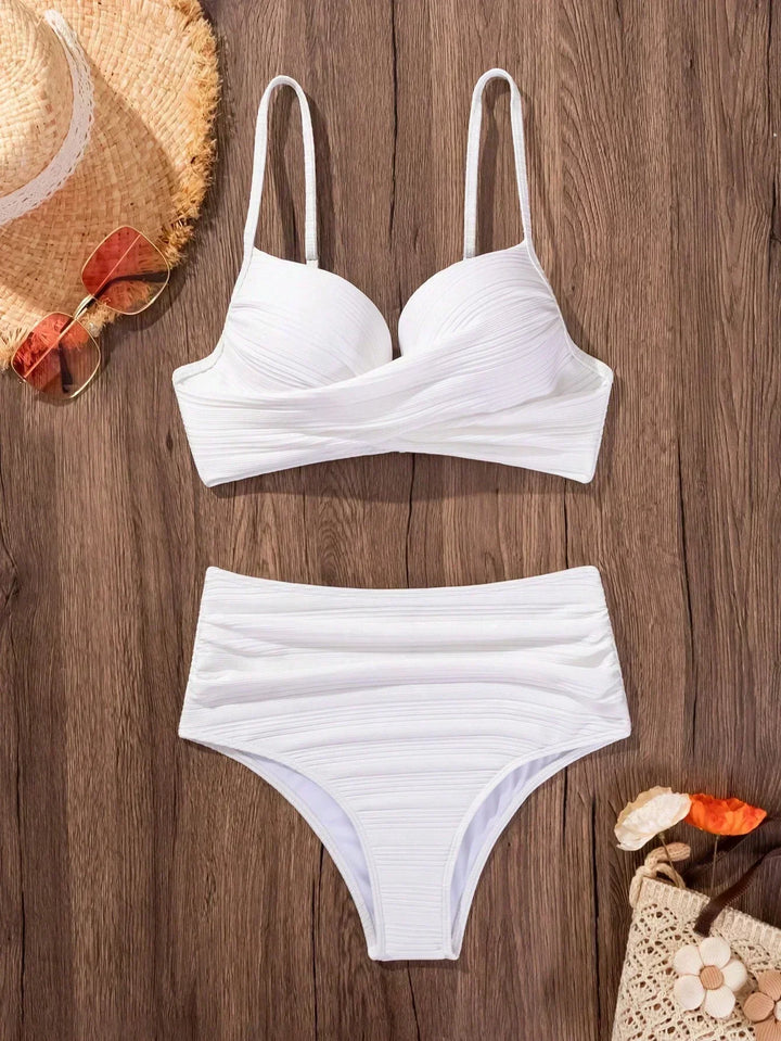 Sienna - Hoog Ondersteunende Kruis Top, Hoge Taille Bikini
