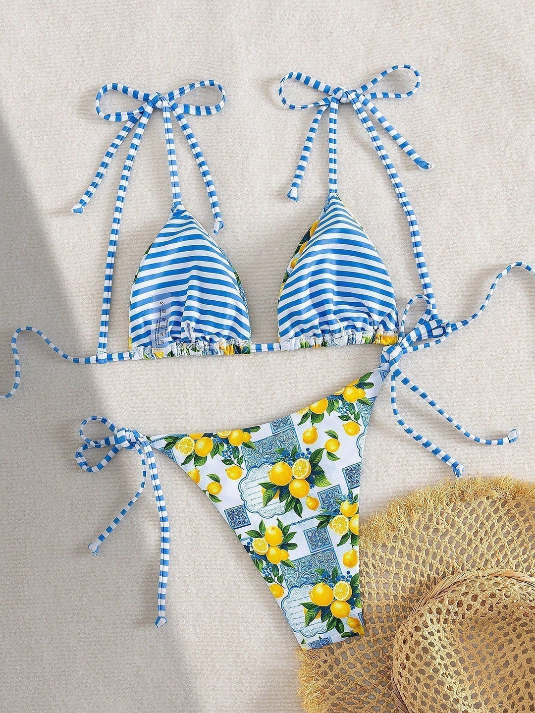 Candace - Citroenprint Triangle Bikini