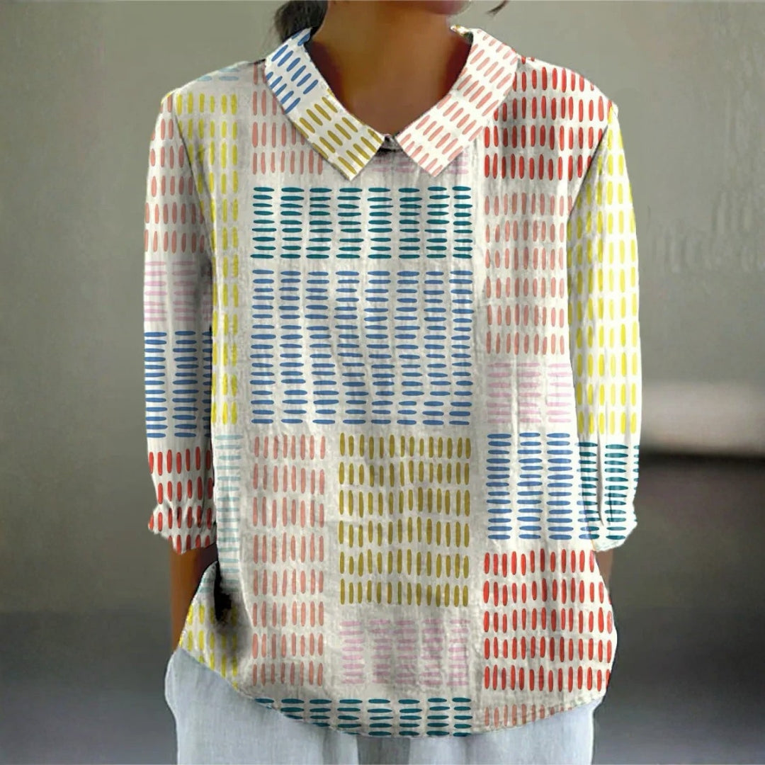 Kelly - Kleurblok Dash Blouse