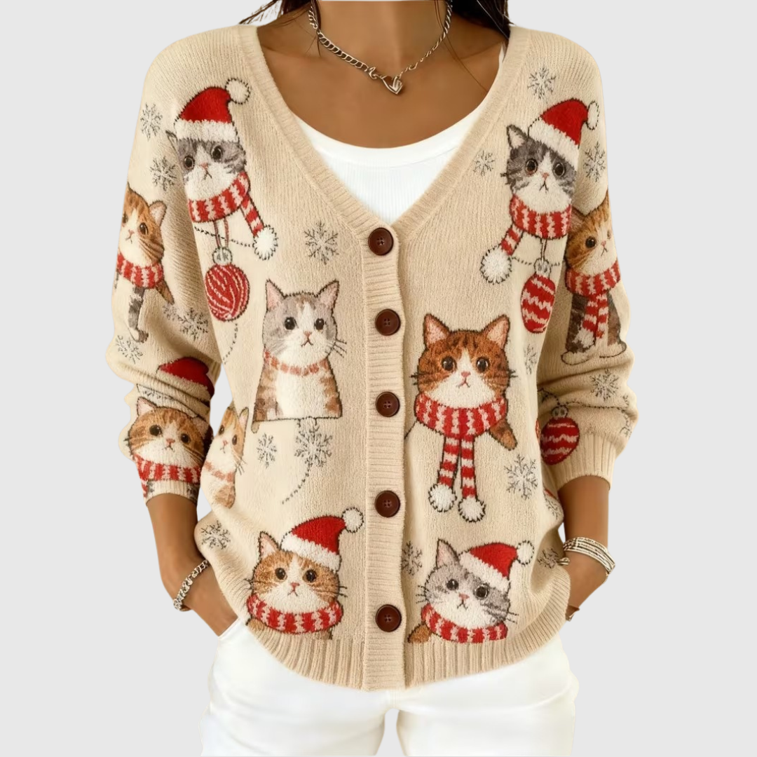 Clodagh | Comfortabele Geknoopte Brei Cardigan