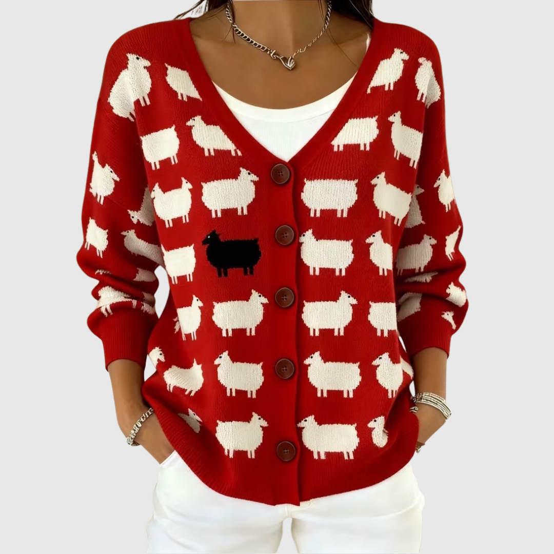 Pauline | Comfortabele Gebuttonde Brei Cardi