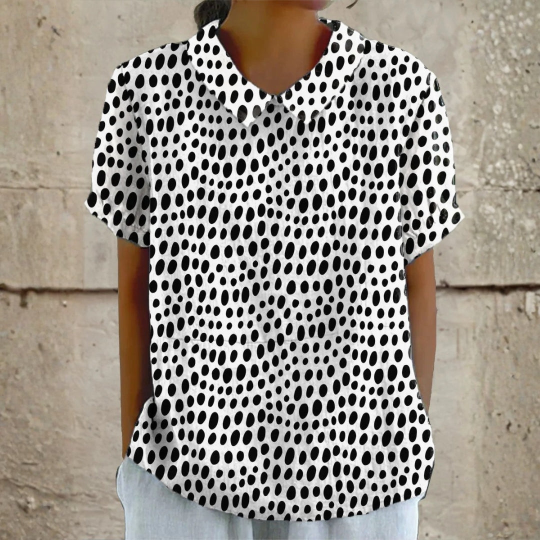 Mallory - Blouse met Poisprint