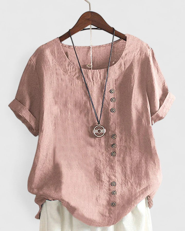 Brooke - Comfortabele Korte Mouwen Blouse
