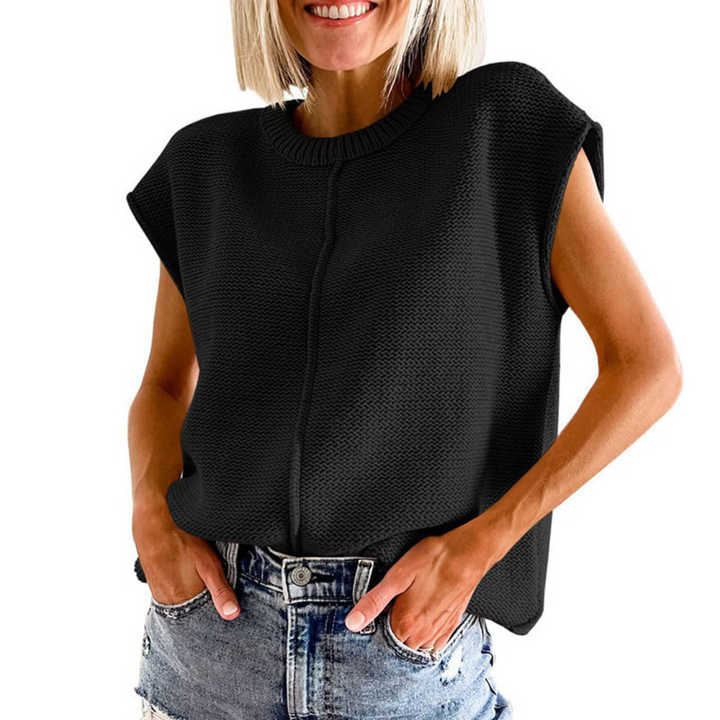 TABITHA - Casual Minimalistische Crewneck Mouwloze Top