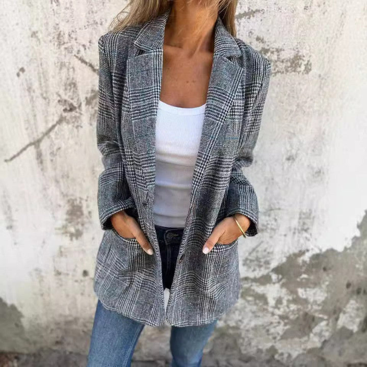 Bethany - Elegante Blazer met Ruitpatroon