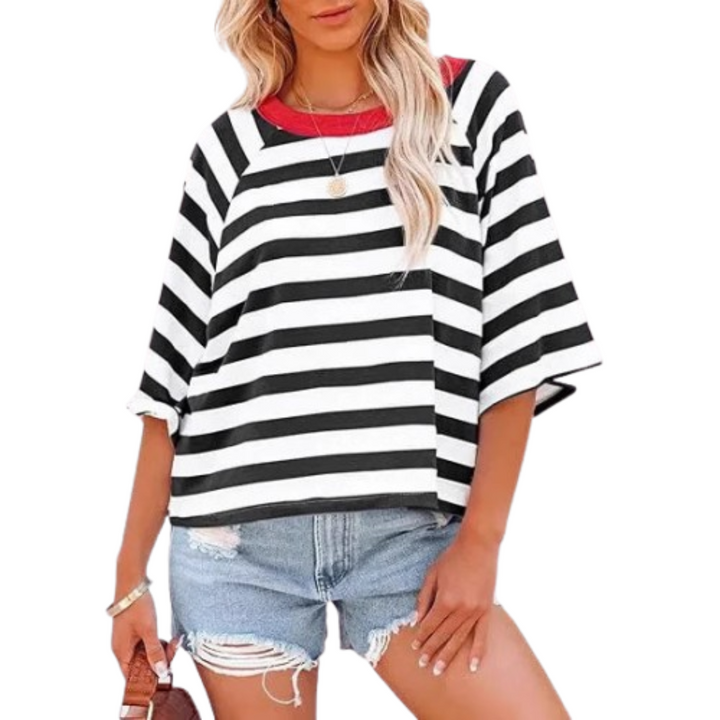 ROSALIE - Trendy Loose Fit Zomer Crewneck Top