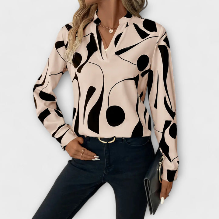 Amanda Elegante Blouse Met Ontwerp