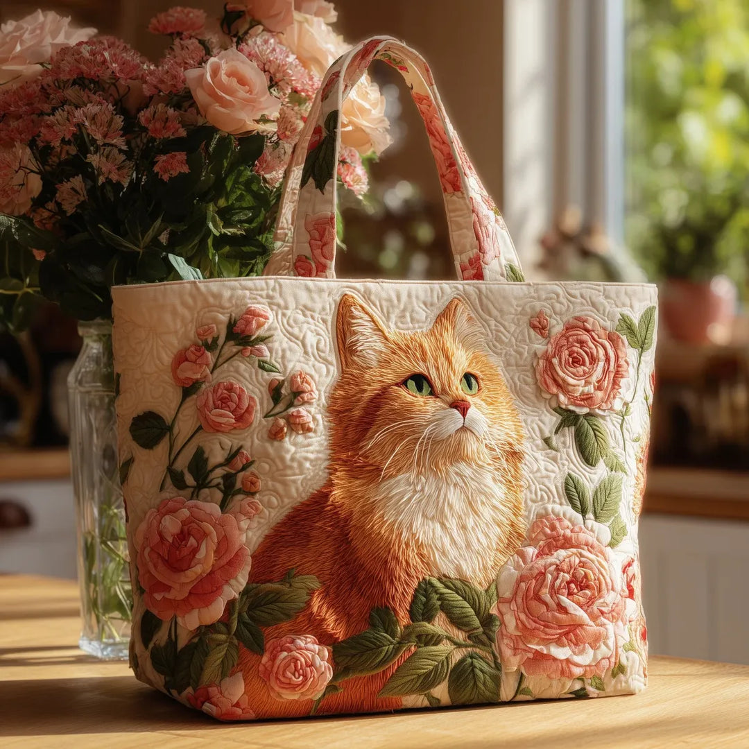 Handgemaakte Melodie - Gemberkat met Rozen
