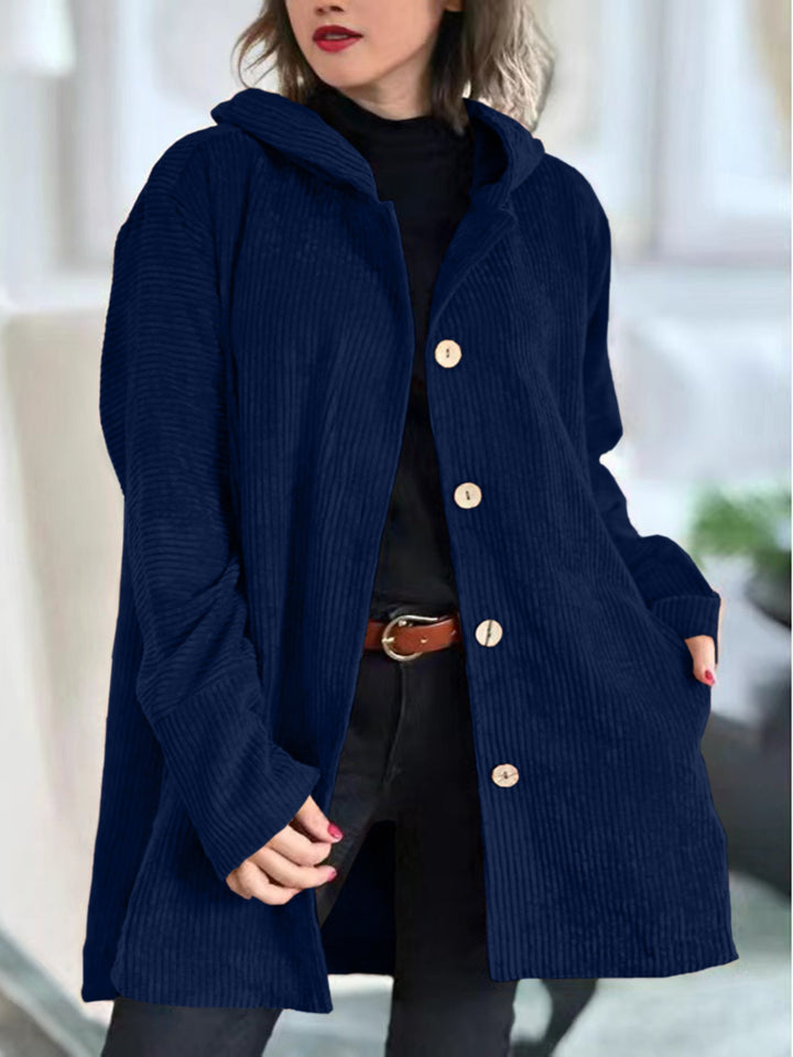 Abigail - Corduroy Hoodie Cardigan