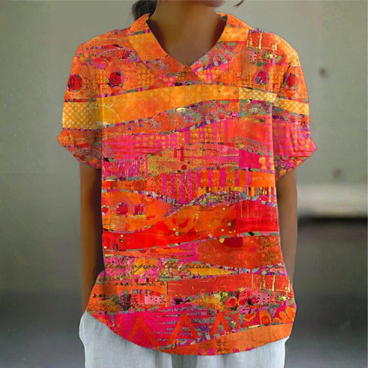 Brittany - Blouse met Abstracte Print