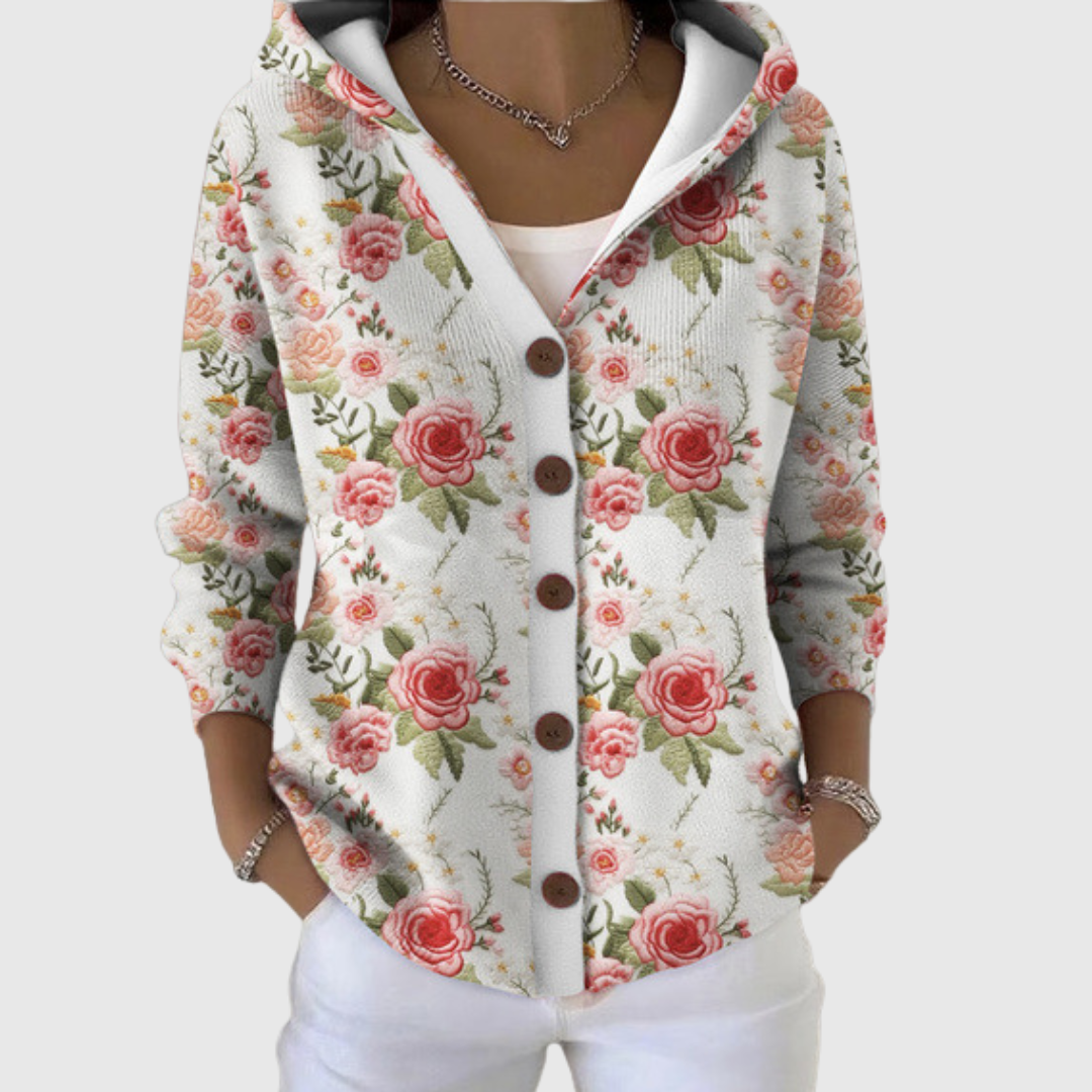 Róisín | Comfortabele Gebreide Cardigan met Kap
