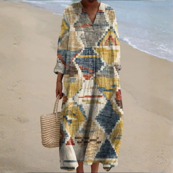 Grace - Bohemian-geïnspireerde jurk met etnische prints