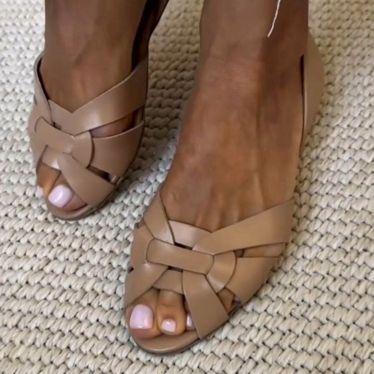 Blathnaid - Geweven Natuurlijke Sandalen