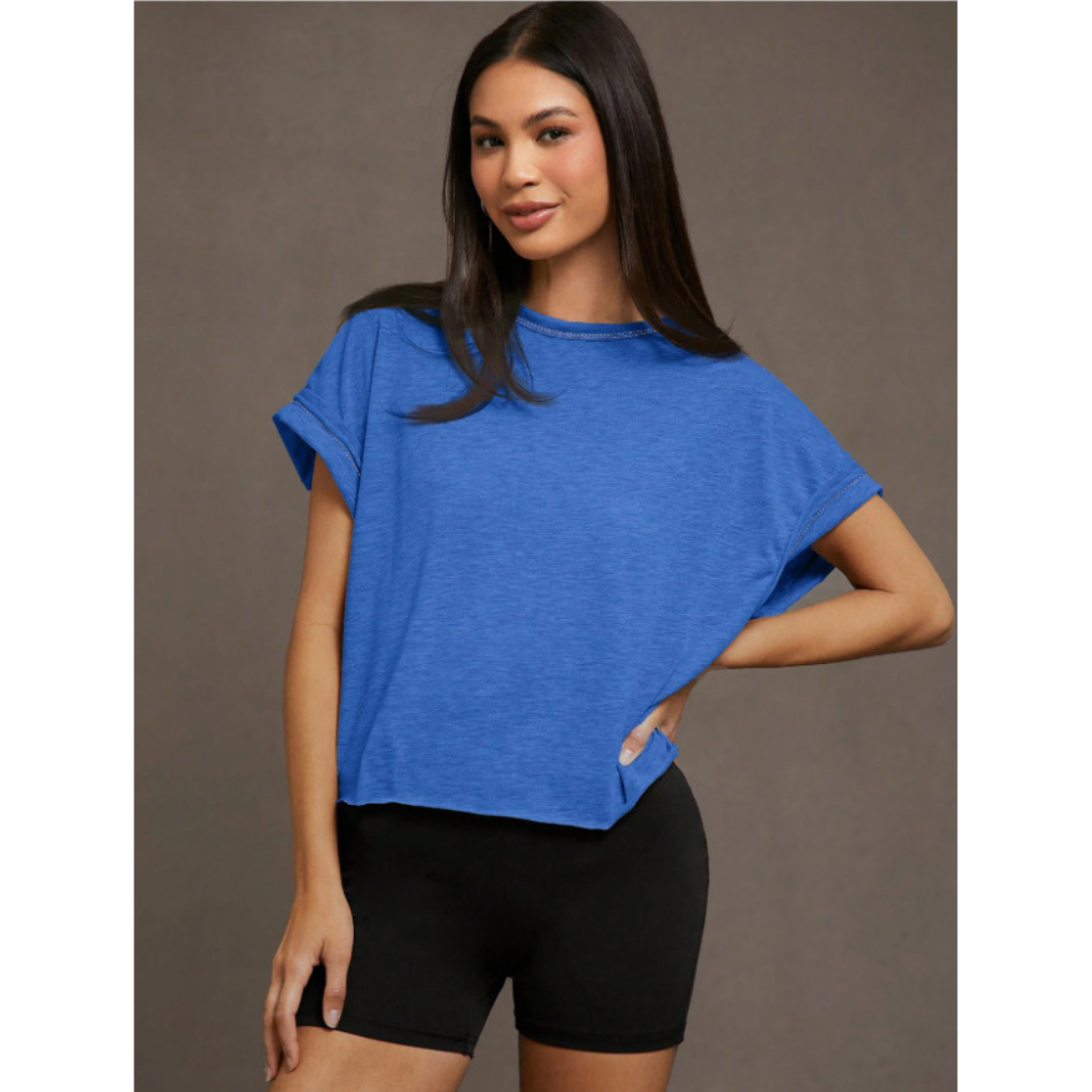 FAITH - Dames Everyday Cut Out Hemline Top