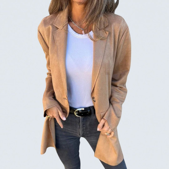 Marley - Lange Suede-Look Jas