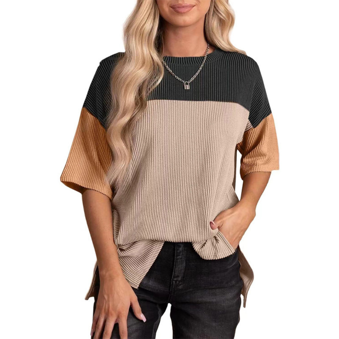 VANESSA - Casual Loose Fit Gestreepte Zomer Top