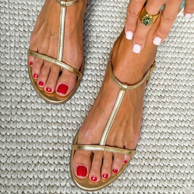 Aednat - Gouden Lente Sandalen