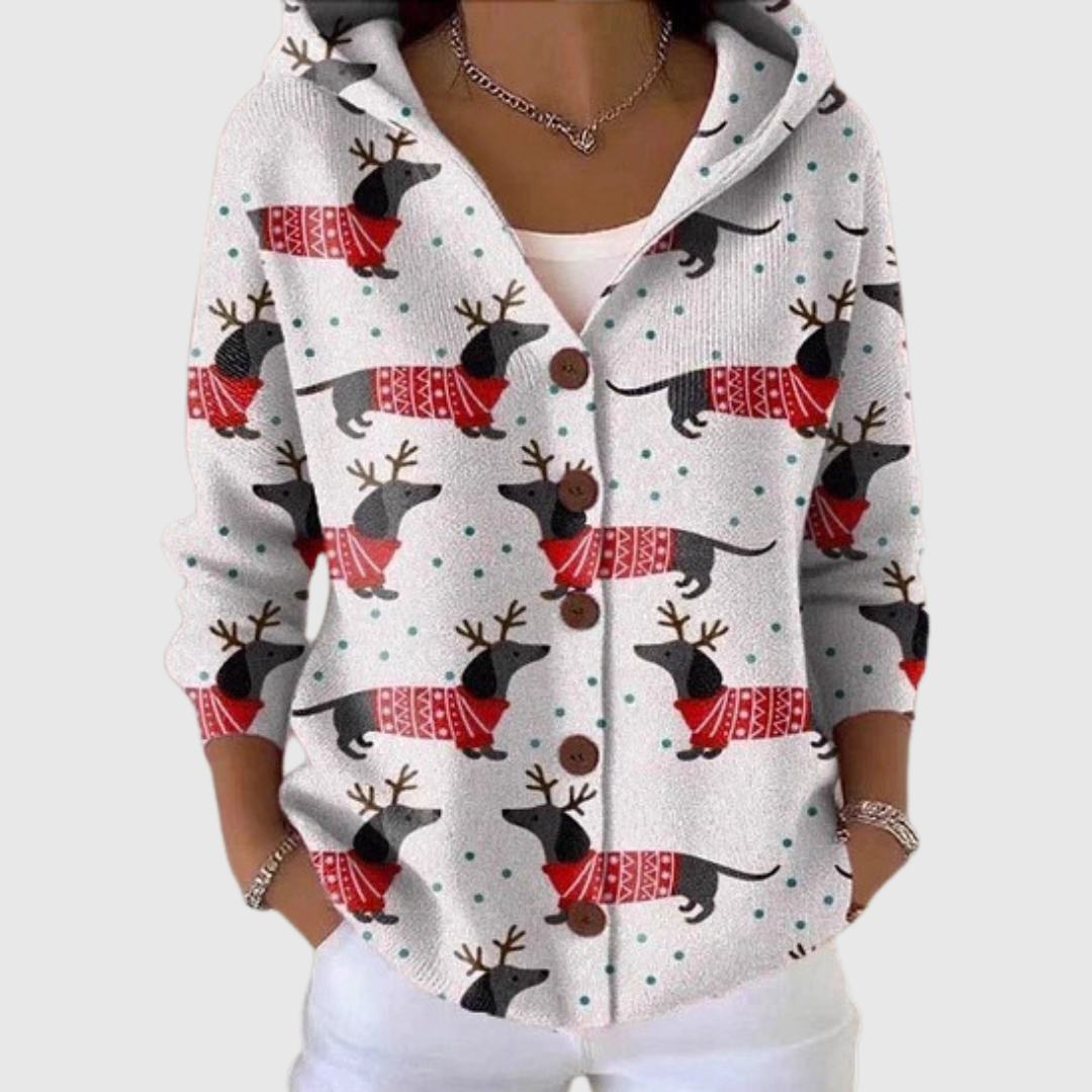 Aoife | Comfortabele Gebreide Cardigan met Capuchon