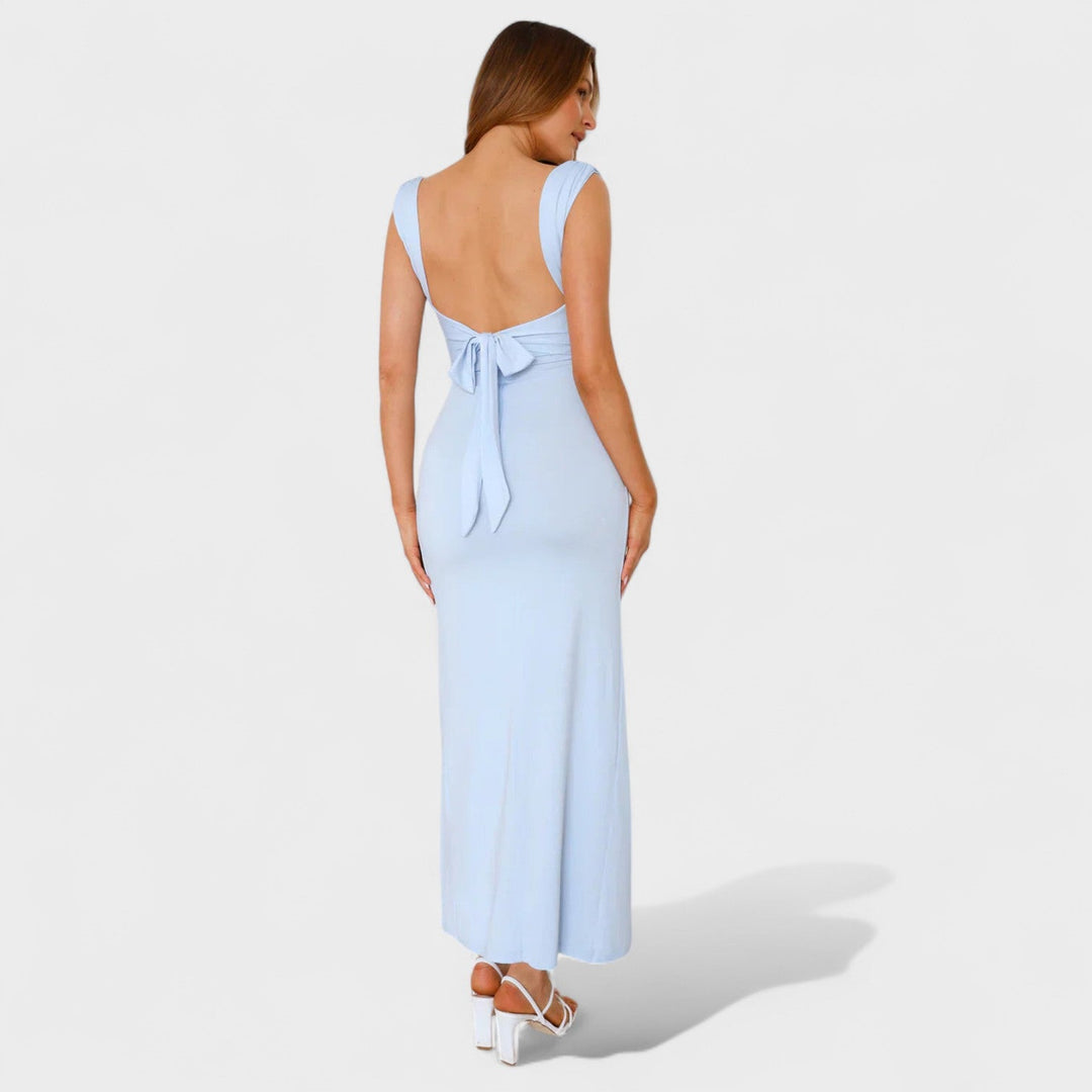 Vanessa - Lange Jurk met Open Rug