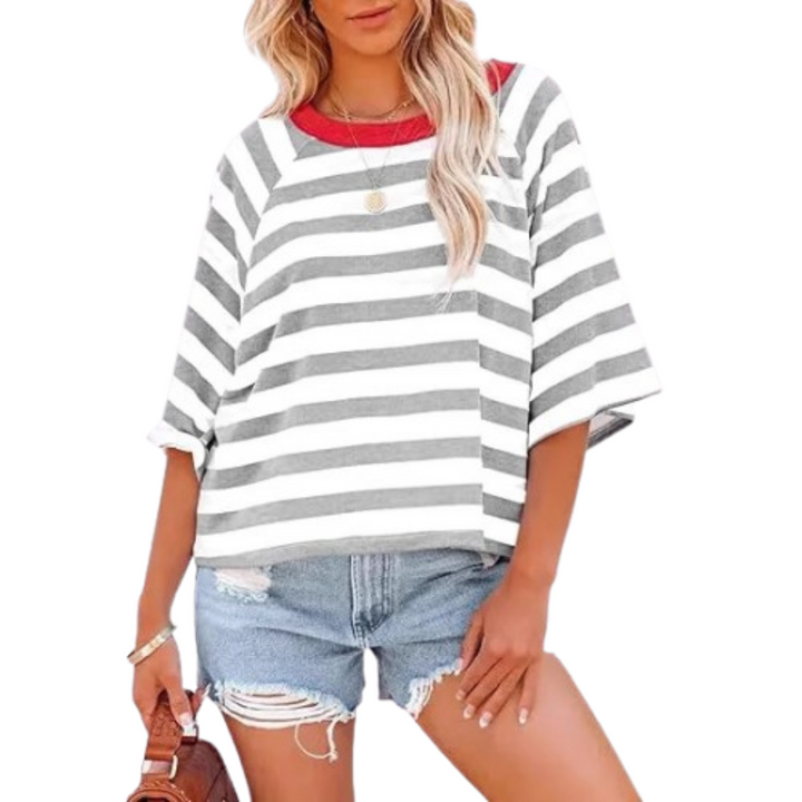 ROSALIE - Trendy Loose Fit Zomer Crewneck Top