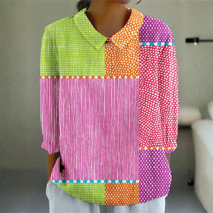 Ayda - Speelse Patchwork Blouse