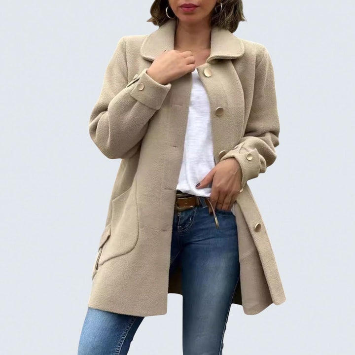 Andrea - Klassieke Oversized Button-Down Jas