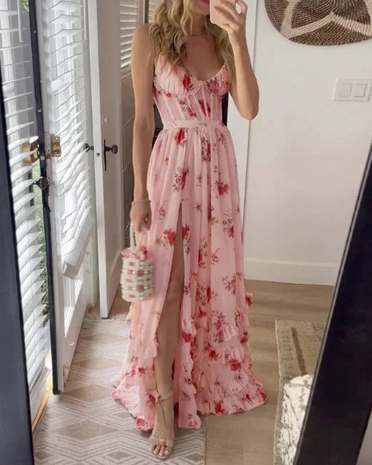 Keira - Midi-jurk met Bloemenpatroon