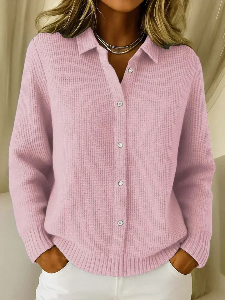 Aine | Gestructureerde Cardigan met Knopen