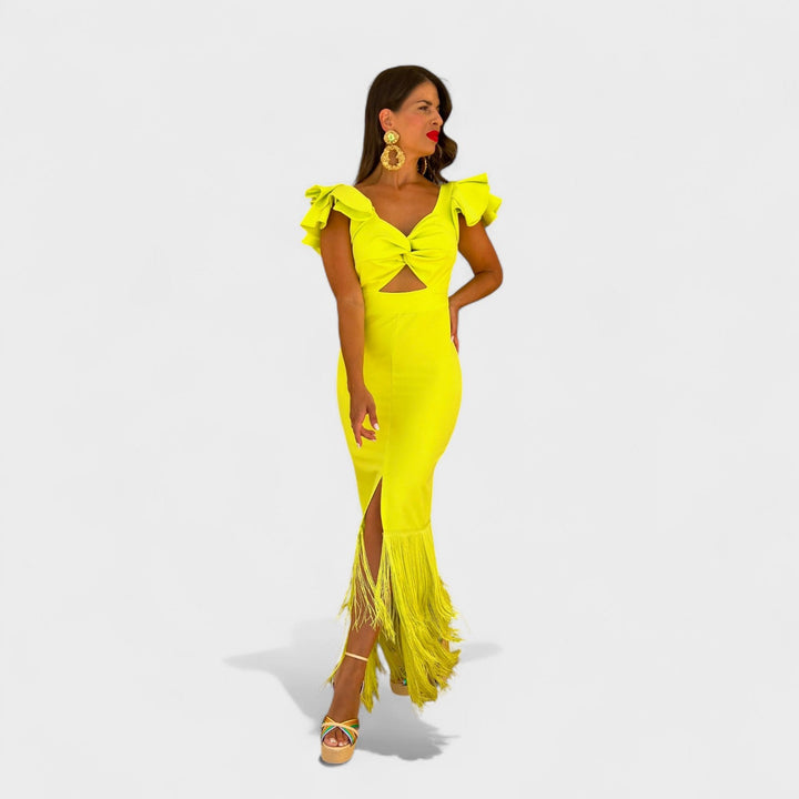 Tara - Neon Flamenco Jurk