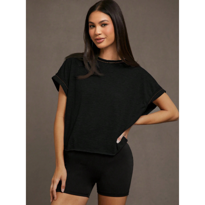 FAITH - Dames Everyday Cut Out Hemline Top
