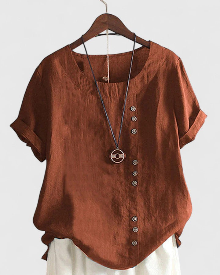 Brooke - Comfortabele Korte Mouwen Blouse