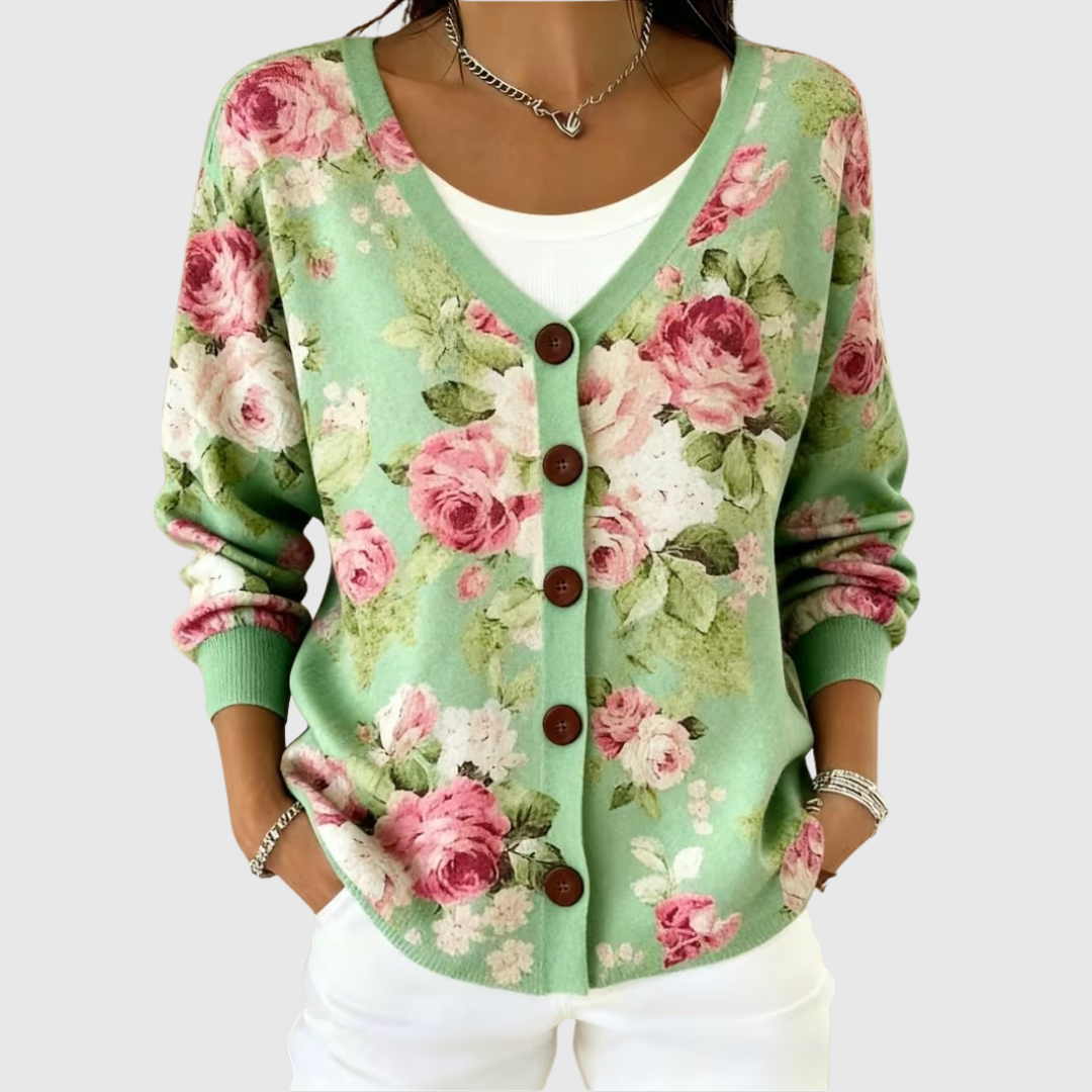 Monica | Comfortabele Gebreide Cardigan met Knopen