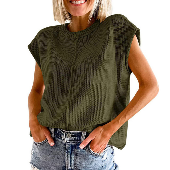 TABITHA - Casual Minimalistische Crewneck Mouwloze Top