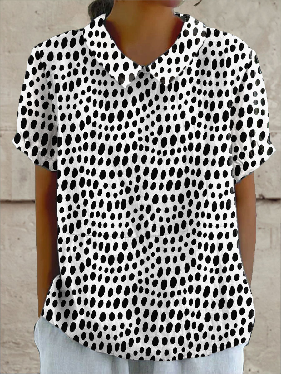 Mallory - Blouse met Poisprint
