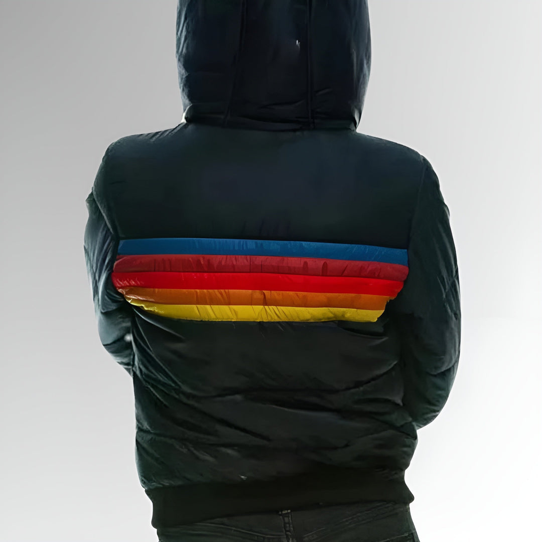 Chloe - Zip-Up Jacket met Regenboog Strepen