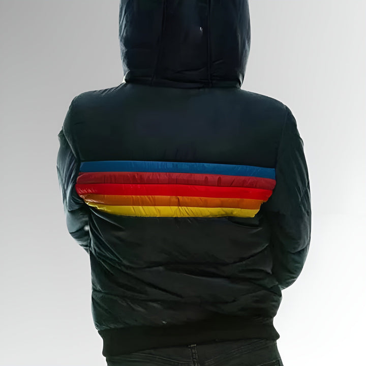 Chloe - Zip-Up Jacket met Regenboog Strepen