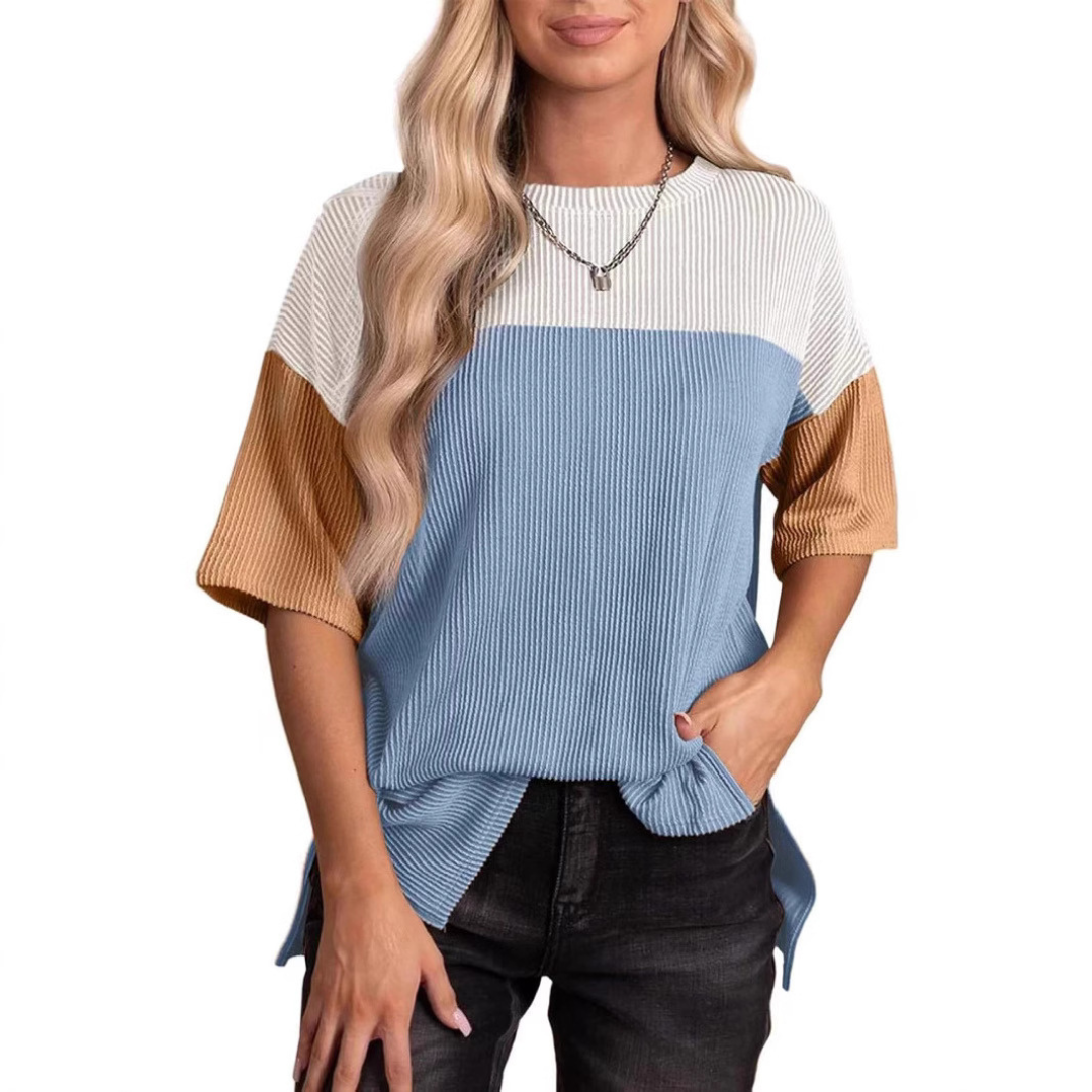 VANESSA - Casual Loose Fit Gestreepte Zomer Top