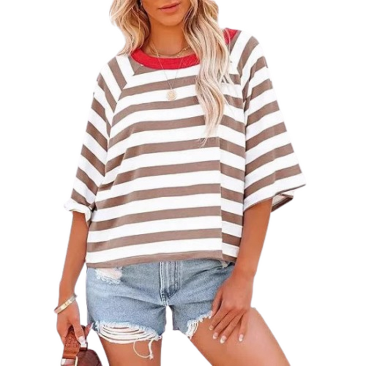 ROSALIE - Trendy Loose Fit Zomer Crewneck Top