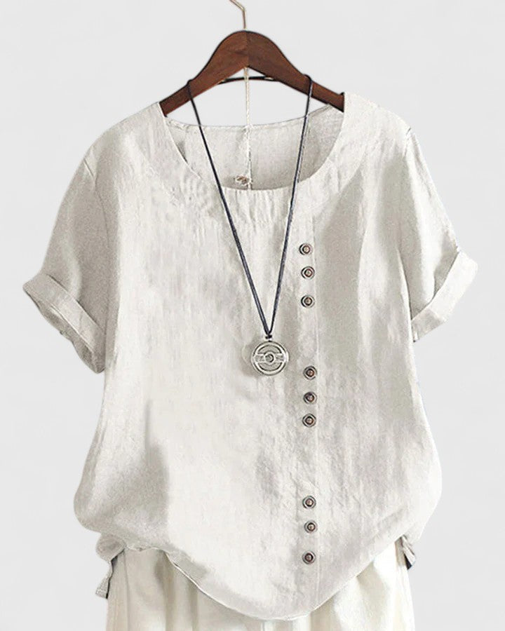 Brooke - Comfortabele Korte Mouwen Blouse