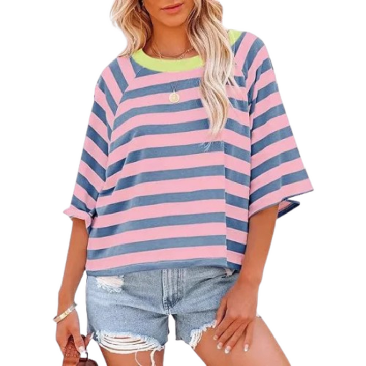 ROSALIE - Trendy Loose Fit Zomer Crewneck Top