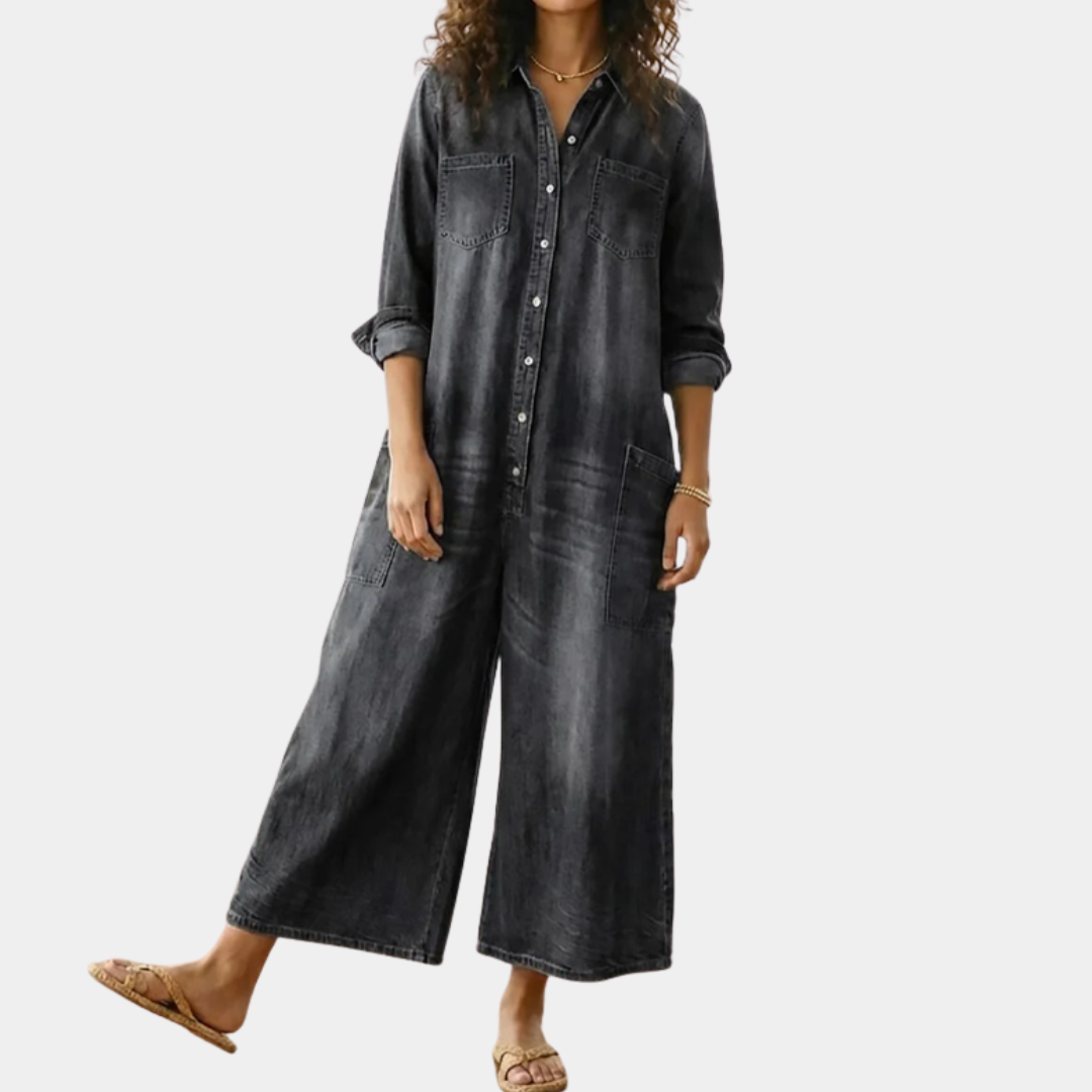 Serenity - Denim Katoenen Jumpsuit